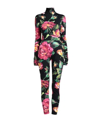 Dolce & Gabbana Floral-print Jumpsuits In Multi