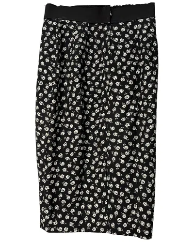 Pre-owned Dolce & Gabbana Floral-print Midi Skirt, Size It 40 (authentic Pre-loved)