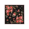 Dolce & Gabbana Women Multicolor Silk Square Scarf With All-over Floral Motif And Logo On The Front In Black