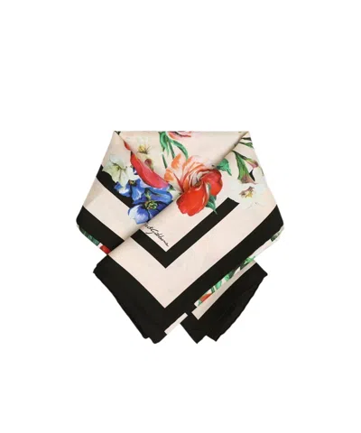 Dolce & Gabbana Floral-print Scarf In Multi