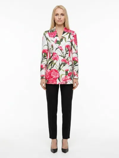 Dolce & Gabbana Floral-print Silk-lined Blazer In Multicolor