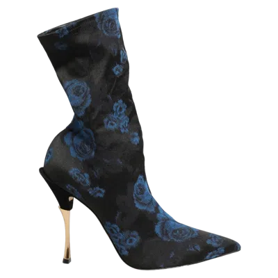 Dolce & Gabbana Floral-print Stretch Sock Boot In Multi