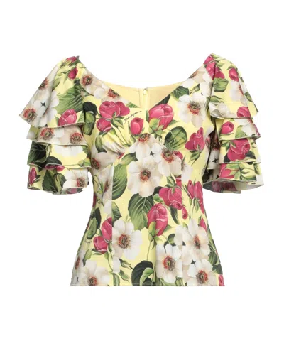 Dolce & Gabbana Floral-print Tops In Multi