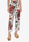 Dolce & Gabbana Elasticated Waist Floral Print Trousers In Multi
