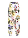 Dolce & Gabbana Pantaloni Baloon Stampa Giardino In White