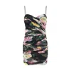 Dolce & Gabbana Multicolor Gardenia Print Midi Dress