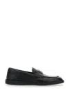Dolce & Gabbana Florio Black Loafers With Dg Plaque On The Front In Grained Leather Man
