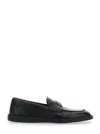 Dolce & Gabbana Florio Black Loafers With Dg Plaque On The Front In Grained Leather Man
