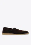 Dolce & Gabbana Suede Loafers In Brown