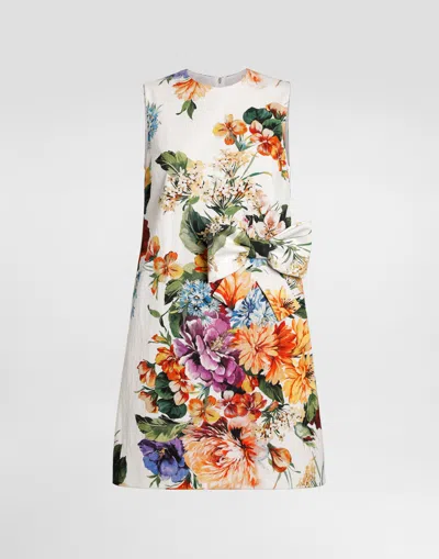 DOLCE & GABBANA FLOWER BOUQUET-PRINT DRESS