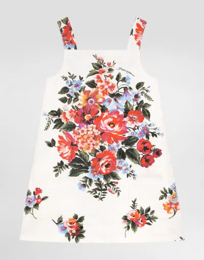 DOLCE & GABBANA FLOWER BOUQUET-PRINT DRESS