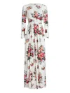 Dolce & Gabbana Flower Bouquet-print Maxi Dress In White