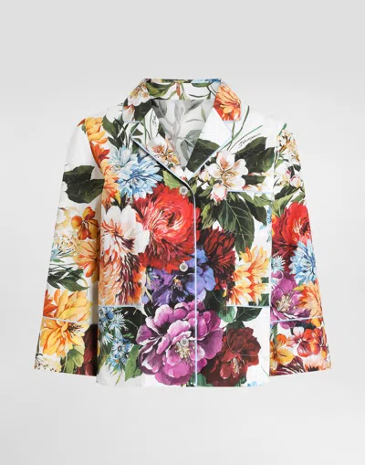 Dolce & Gabbana Flower-bouquet Print Poplin Shirt In Multi