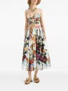 Dolce & Gabbana Flower Bouquet-print Poplin Top In Multi