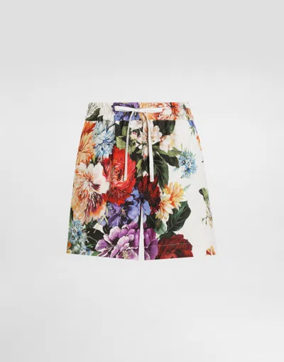 DOLCE & GABBANA FLOWER BOUQUET-PRINT SHORTS