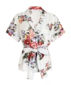 Dolce & Gabbana Vanity Floralprint Silk Twill Shirt In White In White