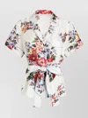 Dolce & Gabbana Vanity Floralprint Silk Twill Shirt In White In Multi