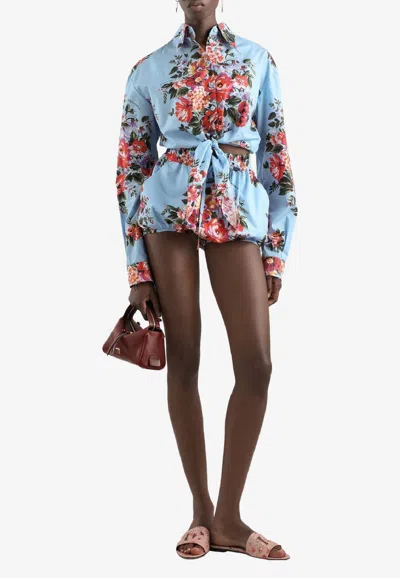 DOLCE & GABBANA FLOWER BOUQUET-PRINT SHIRT