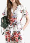 Dolce & Gabbana Vanity Floralprint Silk Twill Shirt In White In Black