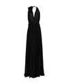 Dolce & Gabbana Long Chiffon Dress With Boning In Black