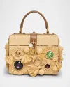 Dolce & Gabbana Flower Fringe Woven Box Top-handle Bag