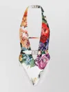 Dolce & Gabbana Flower Pattern One-piece Swimsuit In Multi