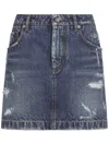 Dolce & Gabbana Blue Jeans Skirt In Blue