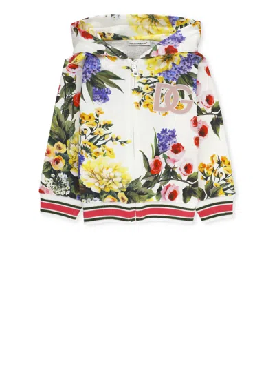 Dolce & Gabbana Kids' Flower Power Sweatshirt In White