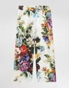 Dolce & Gabbana Flower-print Cotton Poplin Trousers