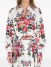 Dolce & Gabbana Cotton Shirt With A Bouquet Of Flowers Print Shirts White In White