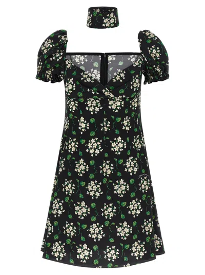 Dolce & Gabbana Flower Print Dress Dresses Black