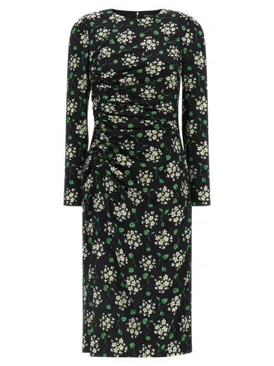 Dolce & Gabbana Flower Print Dress Dresses Black