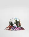 Dolce & Gabbana Flower-print Poplin Hat