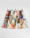 Dolce & Gabbana Flower-print Poplin Skirt