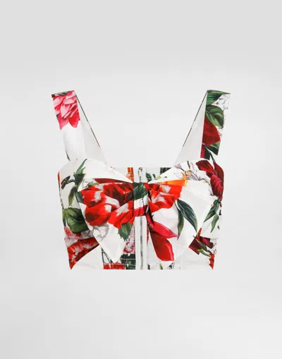 Dolce & Gabbana Floral-print Crop Top