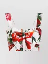 Dolce & Gabbana Floral-print Crop Top In Multi