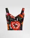 Dolce & Gabbana Flower-print Satin Corset