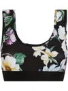 Dolce & Gabbana Flower Print Sleeveless Crop Top In Multicolour