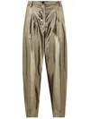 Dolce & Gabbana Foil Tapered Trousers In Gold
