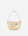 Dolce & Gabbana Foiled Nappa Leather Dg Girlie Handbag In Gold