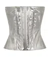 Dolce & Gabbana Foiled Satin Corset Top