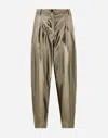 Dolce & Gabbana Foil Tapered Trousers In Gold