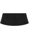 Dolce & Gabbana Folded-design Silk Belt In Black