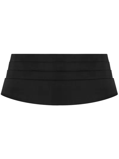 Dolce & Gabbana Silk Smoking Belt In Black