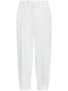 Dolce & Gabbana Folded-edge Trousers In White