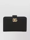 Dolce & Gabbana Foldover Logo Top Cardholder In Black