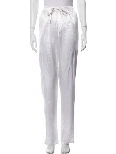 Pre-owned Dolce & Gabbana For Corey Gamble Silk Pajamas In White