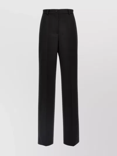 Dolce & Gabbana Formal Trousers With High Waist And Straight Leg In Black