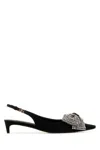 Dolce & Gabbana Satin Sling-back With Rhinestone Embroidery