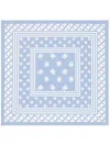 Dolce & Gabbana Logo Printed Silk Scarf In Zw Bianco Azzurro